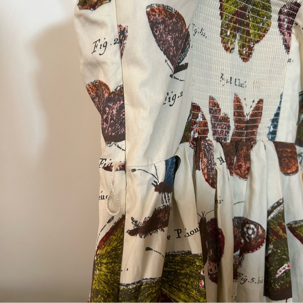 Anthropologie Maeve Lepidoptera Butterfly Dress Botanical Whimsical Fairy Size 0 - Picture 5 of 8